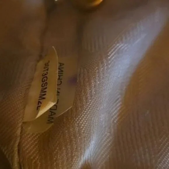 Hand Painted Purse Crossbody Bag Medium Messenger Saffiano Leather Gold Studded - Picture 12 of 15